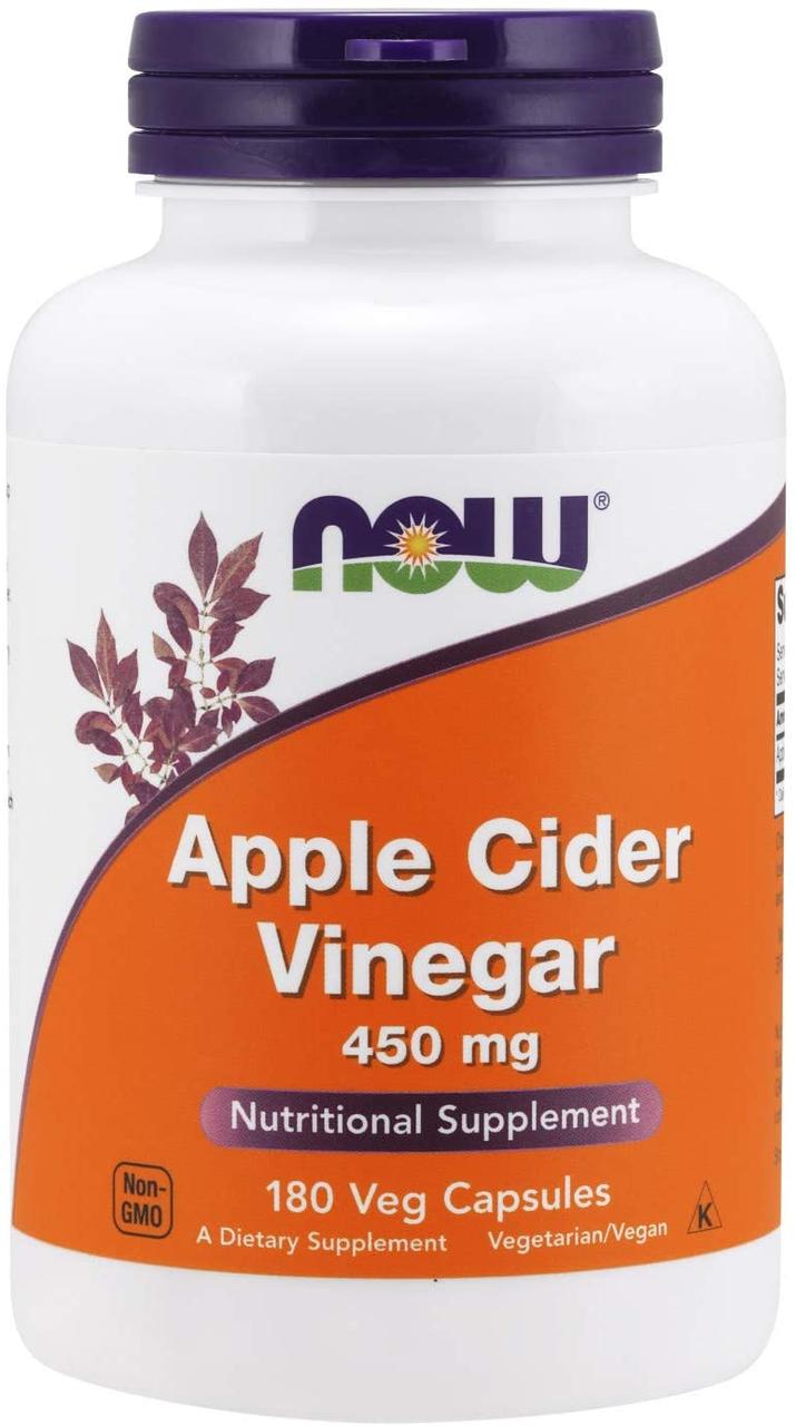 Яблучний оцет Now Foods Apple Cider Vinegar 450 mg 180 капсул