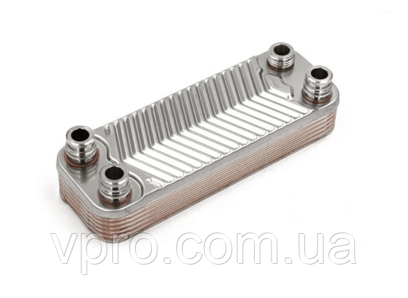 Вторинний пластинчастий теплообмінник ГВП Vaillant Atmo/Turbo Max Pro/Plus. 24 kW. 12 ART. 065088