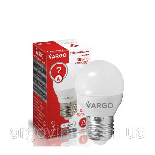 LED лампа VARGO G45 7W E14 665lm 4000K (V-111141)