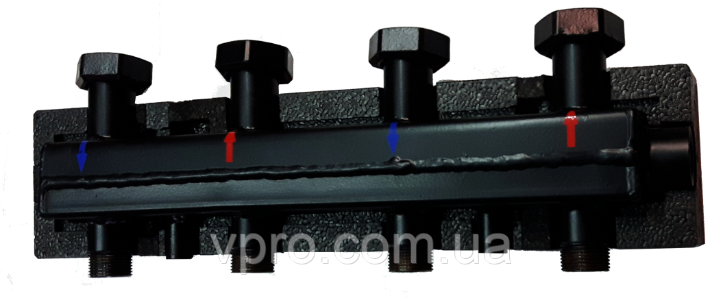 Роздільник (гидрострелка) Womix C60 2F DN 25 2-х контурний з теплоізоляцією