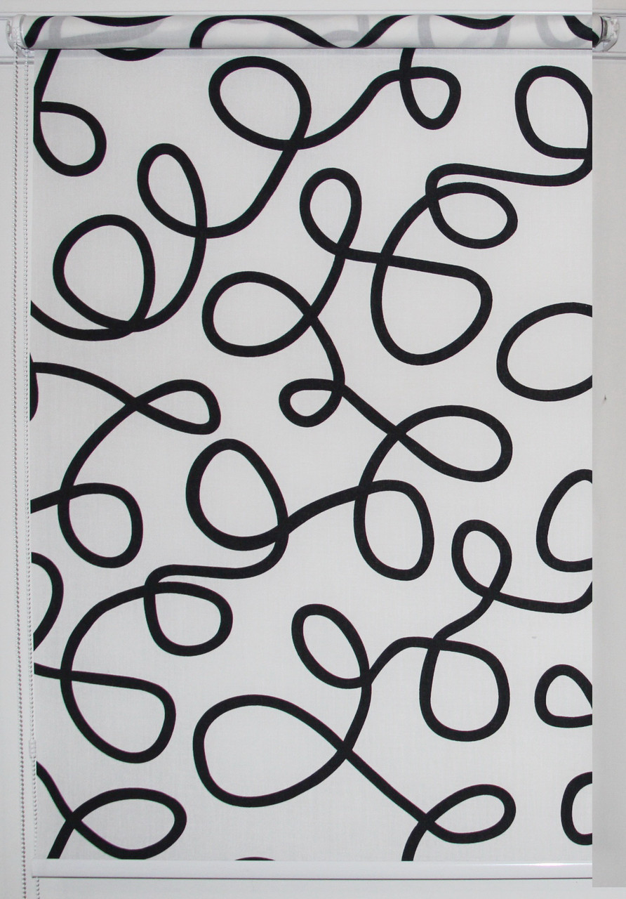 Рулонна штора Геометрія Чорно-білий 550*1500