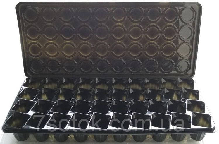 Парничок - кассета для рассады с поддоном и крышкой, 40 ячеек:  .