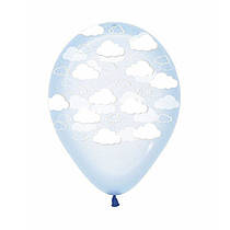 Латексні кульки "Хмаринки льодяники" блакитні пастель Belbal