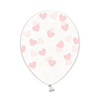 Латексні кульки "Сердечка зефірки" прозорі Belbal