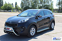 Боковые пороги Premium 60мм Kia Sportage QL 2015+