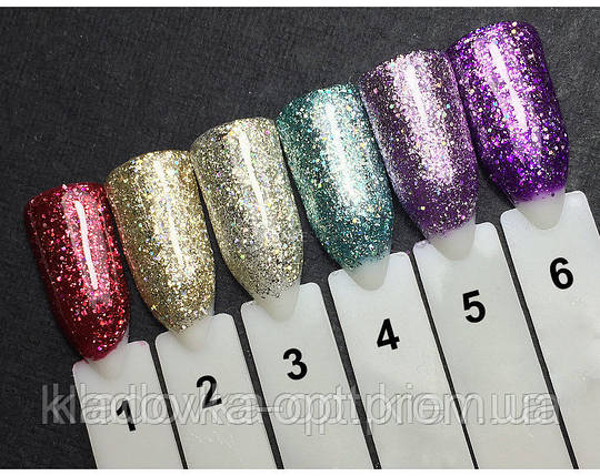 Гель-лак Oxxi Professional Star Gel №5 (бузковий, глітерний), 10 мл, фото 2