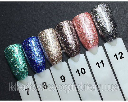 Гель-лак Oxxi Professional Star Gel №8 (синій, глітерний), 10 мл, фото 2