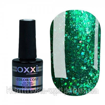 Гель-лак Oxxi Professional Star Gel №2 (зелений, глітерний), 10 мл, фото 2