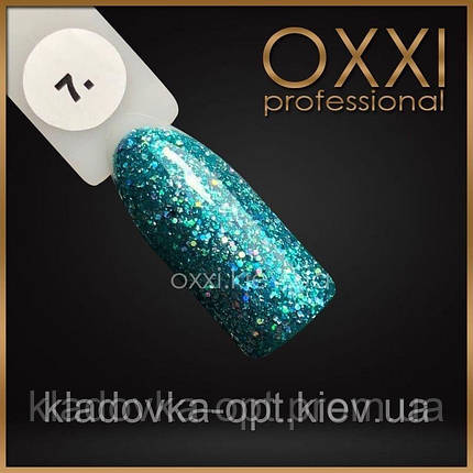 Гель-лак Oxxi Professional Star Gel №2 (зелений, глітерний), 10 мл, фото 2