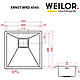 Мийка кухонна WEILOR ERNST WRD 4545, нержавіюча сталь 1.2 мм, одночашева, врізна / під стільницю, фото 7