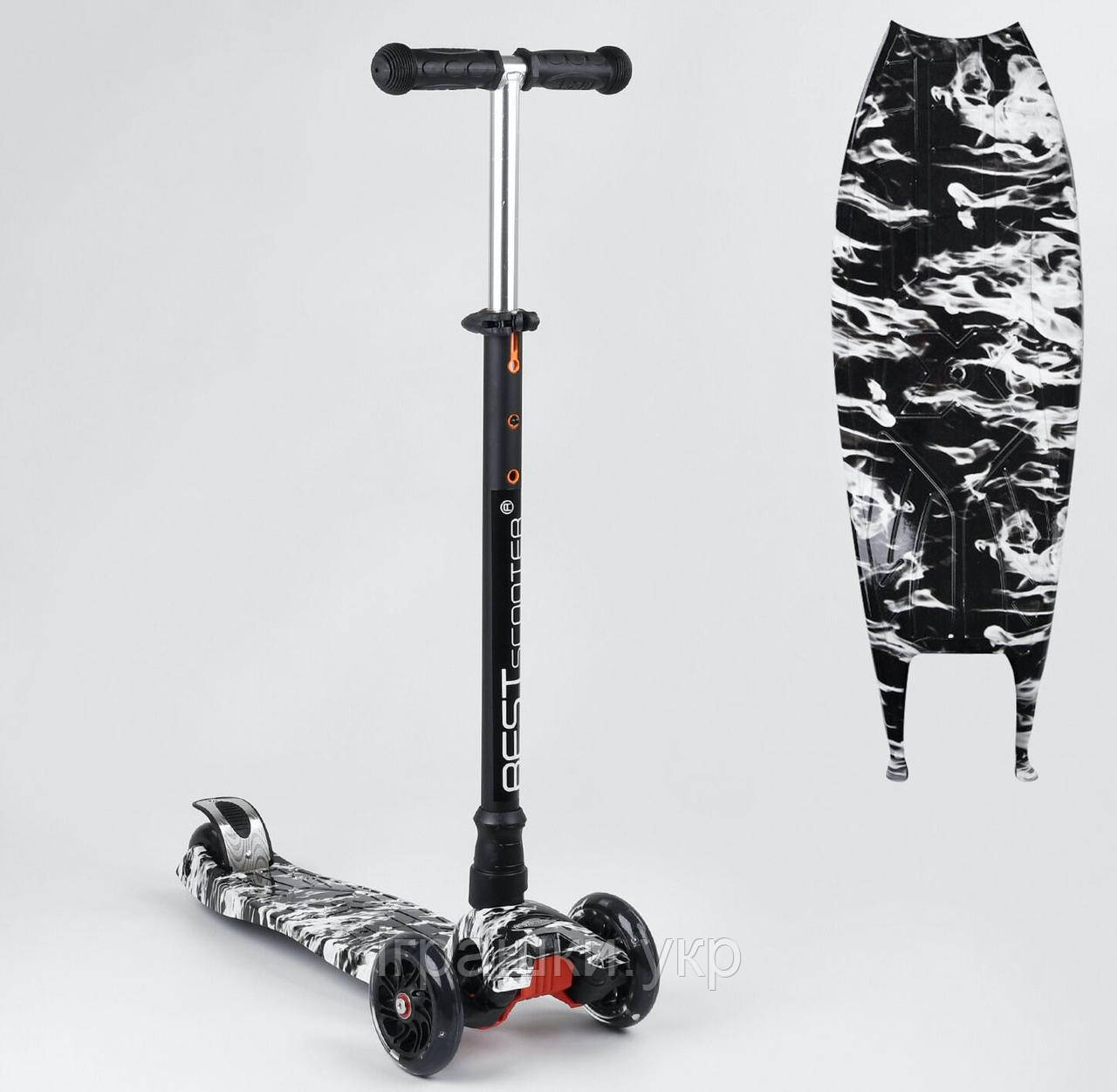 Самокат триколісний Best Scooter Maxi 1512, світло коліс