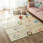 Дитячий ігровий двосторонній килимок складаний розвиваючий килимок термо 2м х 1,8 м х 6мм Тварини і Ростомір, фото 7