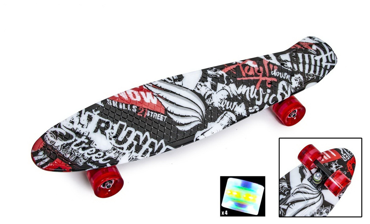 Penny Board Nickel 27" "STREET" світяться колеса