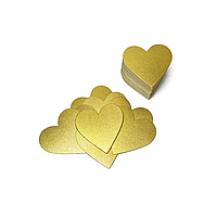 Комплект сердец 9 Х 9 см FM 2мм золото