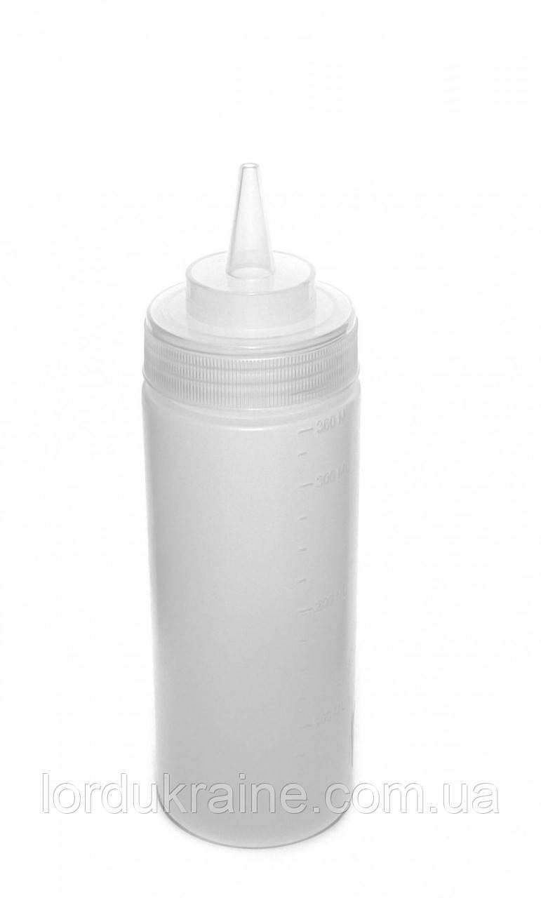 Пляшка для соусів з мірною шкалою прозора 360 мл - фото 1 - id-p1344445945