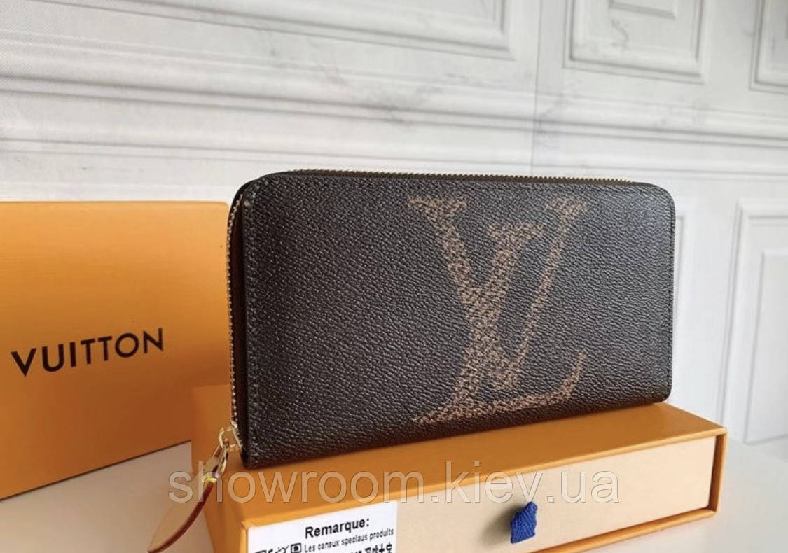 Жіночий брендовий гаманець LV (60017) brown Lux