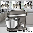 Кухонний комбайн, планетарний міксер, тістоміс PROFI COOK PC-KM 1197 Gray (metal корпус, 1200Вт, 5л, Німеччина), фото 8