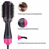 Фен щітка One Step Hair Dryer and Styler 3в1  ⁇  Cтайлер для укладання волосся One Step 3в1 ⁇  Гребінець із феном чорна, фото 5