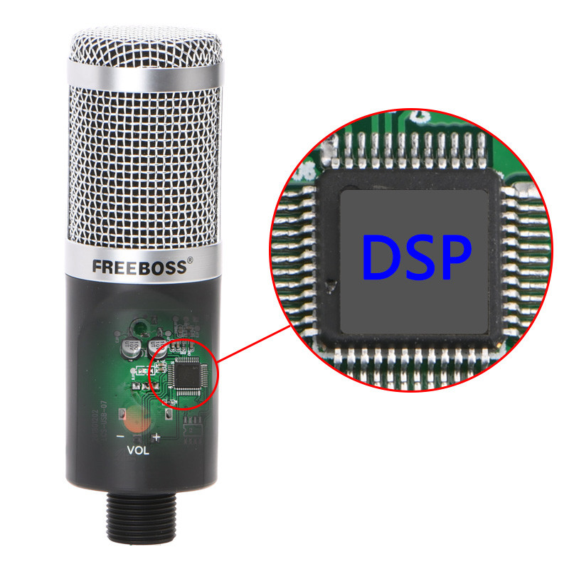 Микрофон USB для блогеров и диджеев FREEBOSS W03 цифровое качество, выход для наушников + тренога в подарок! - фото 3 - id-p1344488750