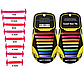 Помаранчеві силіконові шнурки різної довжини для спортивного взуття. "Ледачі шнурки". Гумові шнурки для кросівок, фото 3