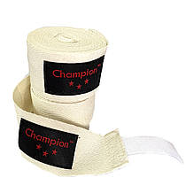 Бинти боксерські, пара по 3 метри, бавовна, білі