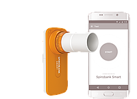 Спірограф (Пікфлоуметр медичний) Spirobank Smart з багаторазовою турбіною та мундштуком