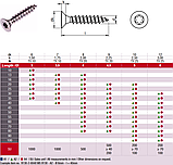 Саморіз з потайною головкою WS 9130 під TORX, нержавіюча сталь A2, 4,5 X 45/38 мм, фото 2