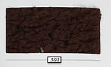 Чохол на диван з підлокітниками, без оборки, хутряний, плюшевий, натяжний, великого розміру Venera коричневий, фото 5