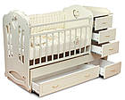 Детская кроватка-трансформер с комодом, ящиками и маятником  3 в 1 "Вивальди" Angel baby, фото 2