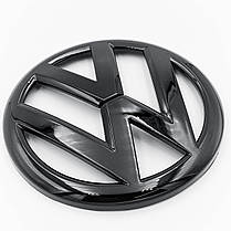 Емблема передня VW (Фольцваген) 135 мм GOLF 6 (2008-2013) - Чорний глянець (5K0853601), фото 4