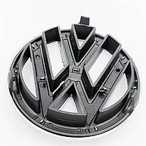 Емблема передня VW (Фольцваген) 135 мм GOLF 6 (2008-2013) - Карбон (5K0853601), фото 6