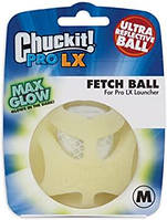 Іграшка м'яч для собак, що світиться у темряві ChuckIt! Pro LX Max Glow Fetch Ball M (6см)