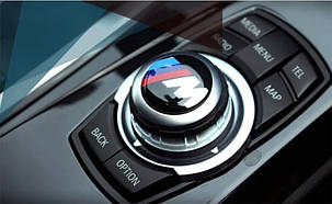 Емблема наклейка на пульт мультимедіа Джойстик для BMW 29 мм, фото 3