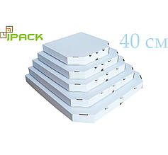Коробка для піци 40 см біла 400х400х40 мм