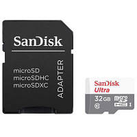 Карта памяти SanDisk Ultra microSDHC 32Gb UHS-1 (Class 10) (R-100 Mb/s) + Adapter SD