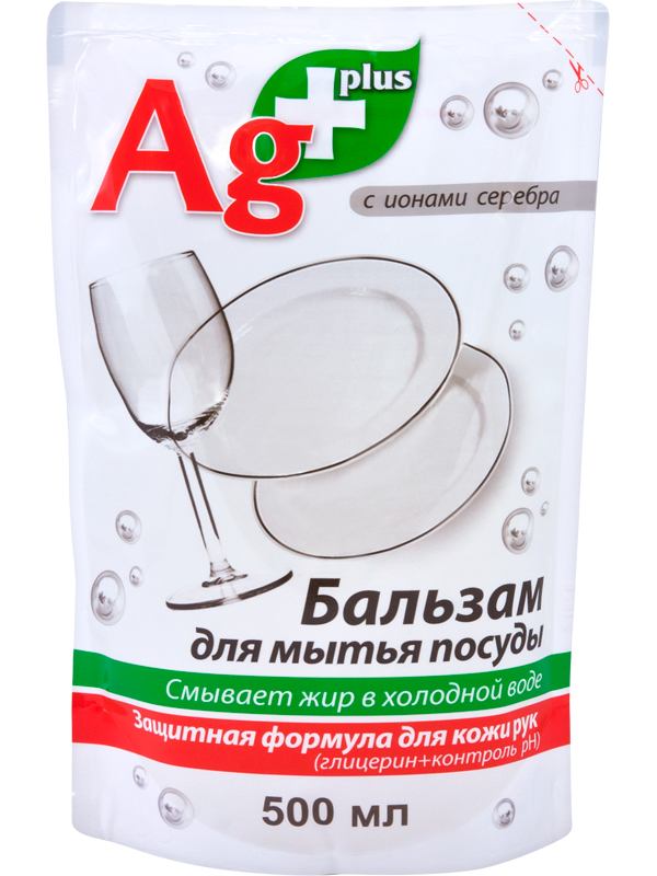 Бальзам для мытья посуды Ag+ 500мл дой-пак BIO FORMULA - фото 1 - id-p64472968