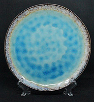 Тарелка Голубая Лагуна 27,5 см круглая керамика керамическая круглая тарелка голубая