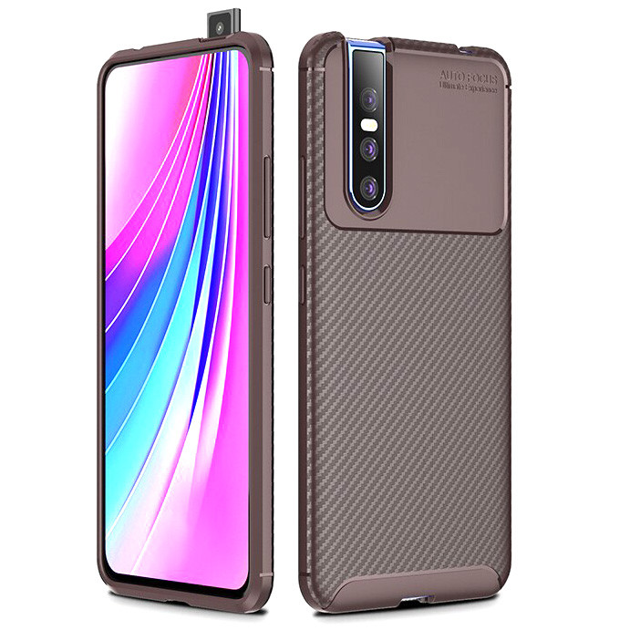 Чохол Carbon Case для Vivo V15 Pro / S1 Pro Brown
