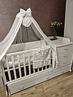 Дитяче ліжечко-трансформер з комодом, ящиками і маятником 3 в 1 "Вівальді" baby Angel, фото 9