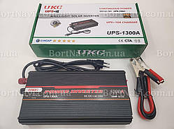 Перетворювач авто інвертор Ukc 12V-230V UPS-1300A + charger