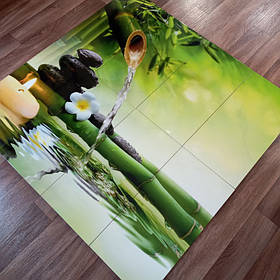 Керамическое панно из плитки - Бамбук на воде - Производство фотоплитки в Днепре 2