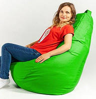 Крісло мішок пуфик груша Зелене ХL 120х85 см з внутрішнім чохлом