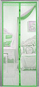 Москітна сітка на магнітах антимоскітна штора на двері Magic Mesh, зелена