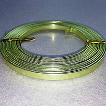 Дріт Алюмінієвий, Розмір 5×1 мм, Плоский, салатовий, 1 уп (2 метри)