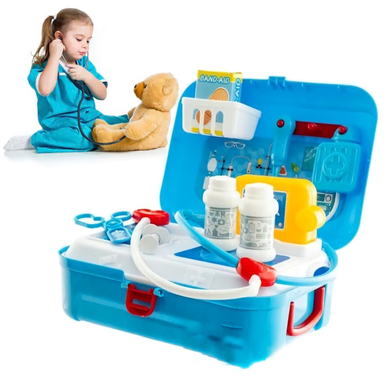 ПОРТАТИВНИЙ РЮКЗАК DOCTOR TOY  ⁇  ІГРОВА НАБІР ДЛЯ ДІТЕЙ  ⁇  ДІТСЬКИЙ КОДАН ДОКТОРА