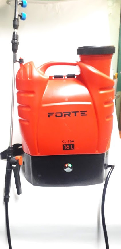 Обприскувач акумуляторний Forte CL-16A 16 літрів ранцевий садовий для теплиць і рослин
