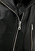 Шкіряна куртка косуха VK чорна з хутром (Арт. LT420-M), фото 6