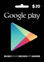 Карта оплаты Google Play Gift Card 20$ (20 долларов) для Гугл Плей Маркета сертификат карта пополнения счета