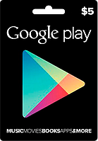 Карта оплаты Google Play Gift Card 5$ (5 долларов) для Гугл Плей Маркета сертификат