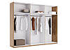 Шафа Асті 6-Дверна з дзеркалом Дуб крафт/Білий глянець MiroMark, фото 2